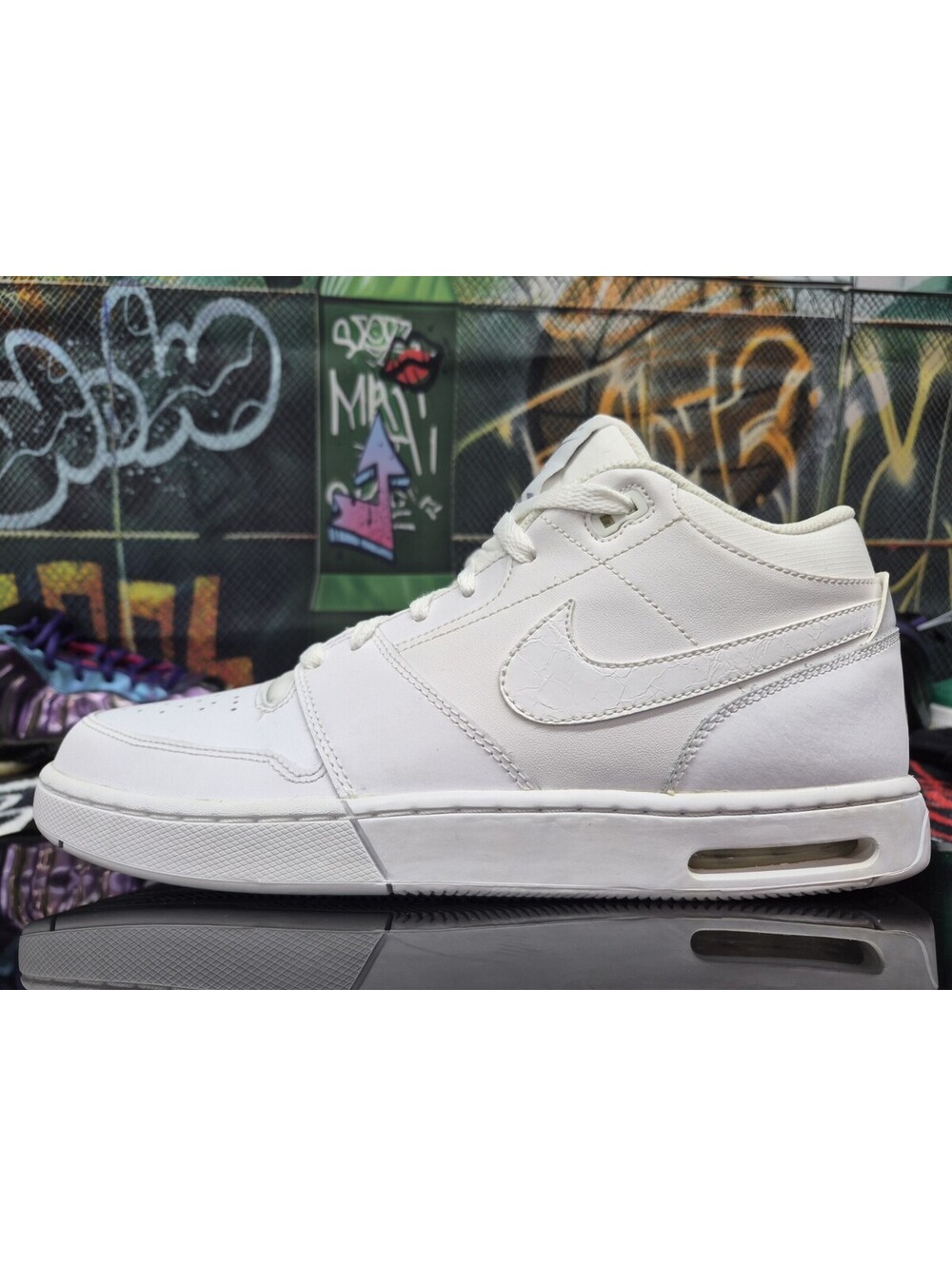 Nike Air Stepback Triple White Brand New "OG" 2014 Release Date Mens 10.5M RARE